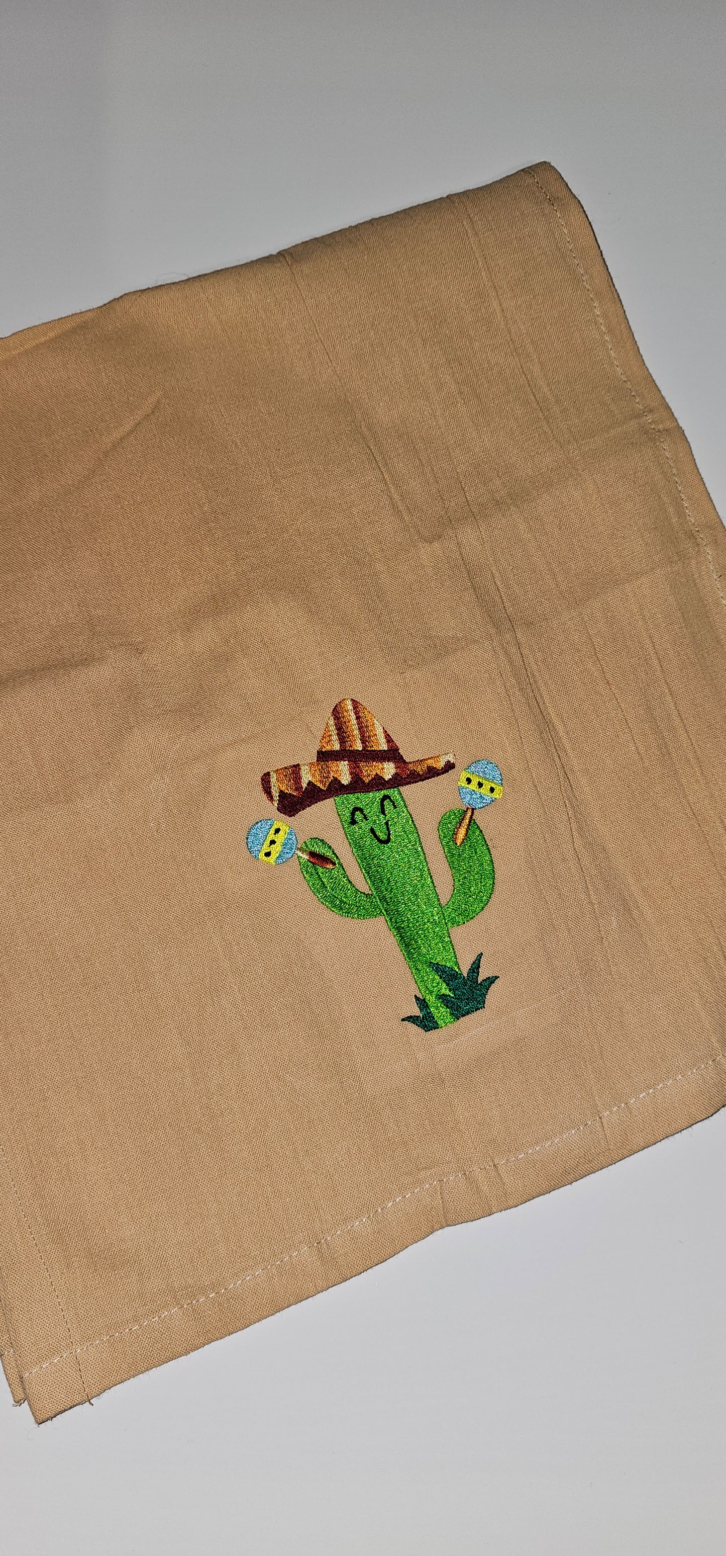 Mariachi Cactus Monogrammed Towel
