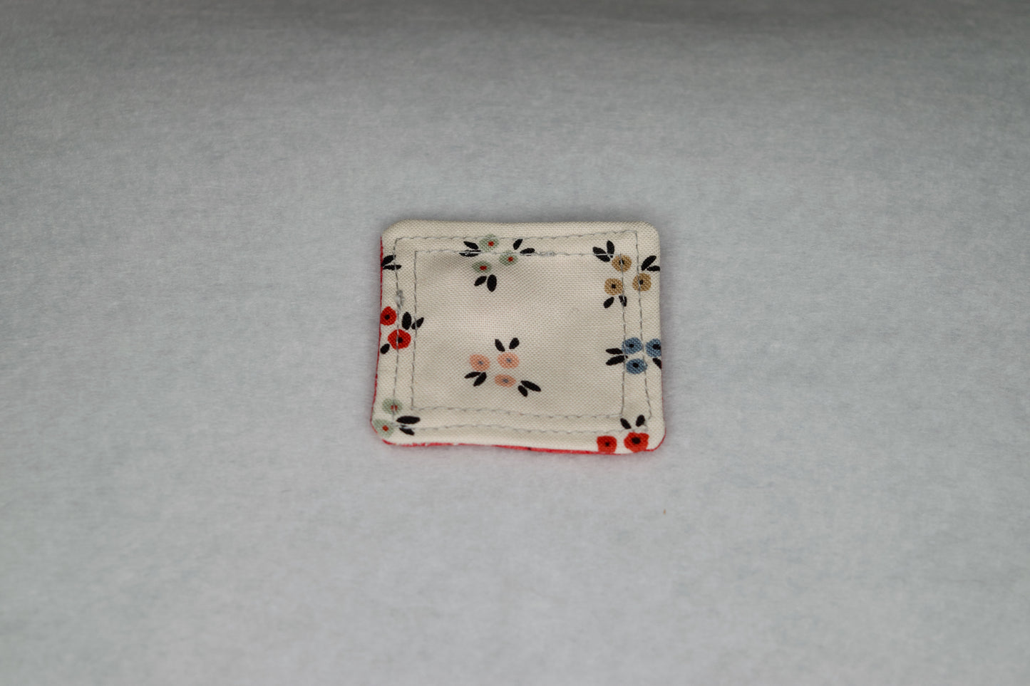 Small Flowers / Red Marble Pocket Prayer Quilt