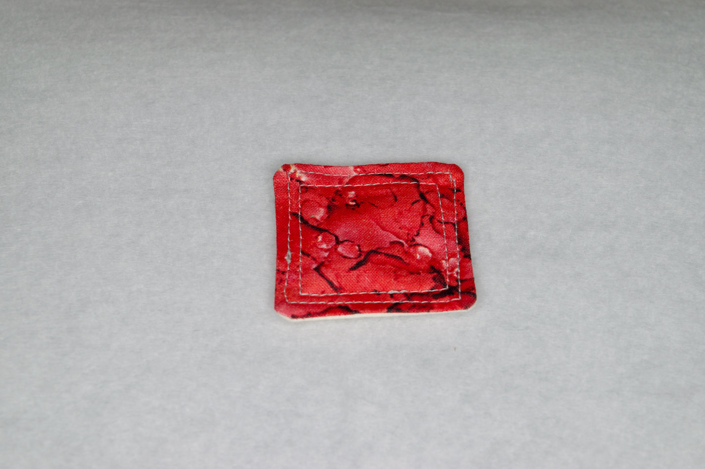 Small Flowers / Red Marble Pocket Prayer Quilt