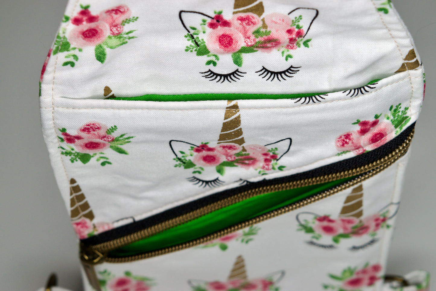 Unicorns / Green Crossbody Sling
