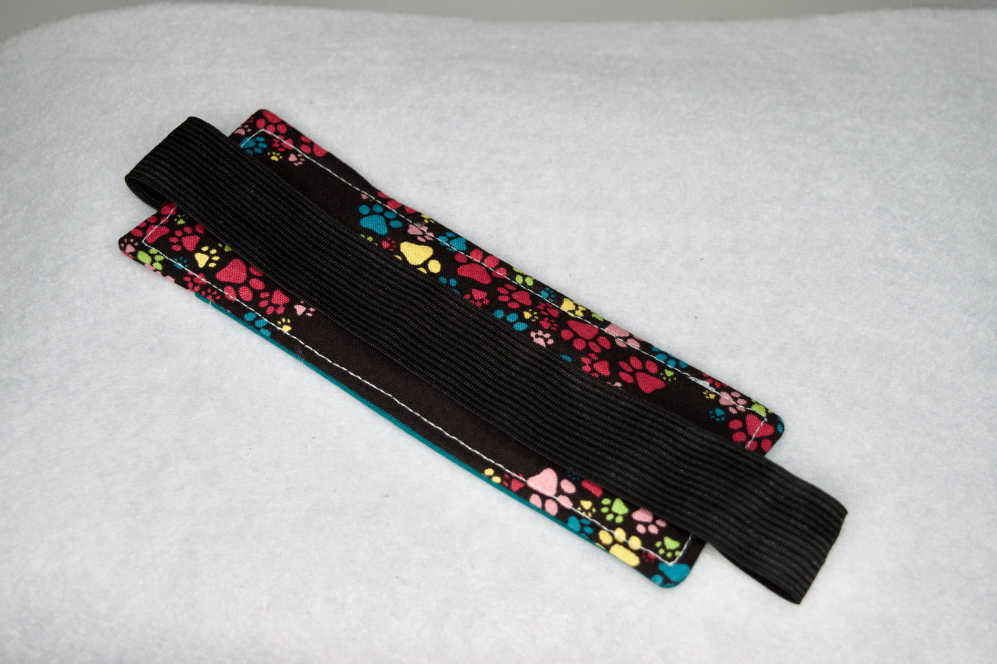 Paws / Teal Elastic Bookmark
