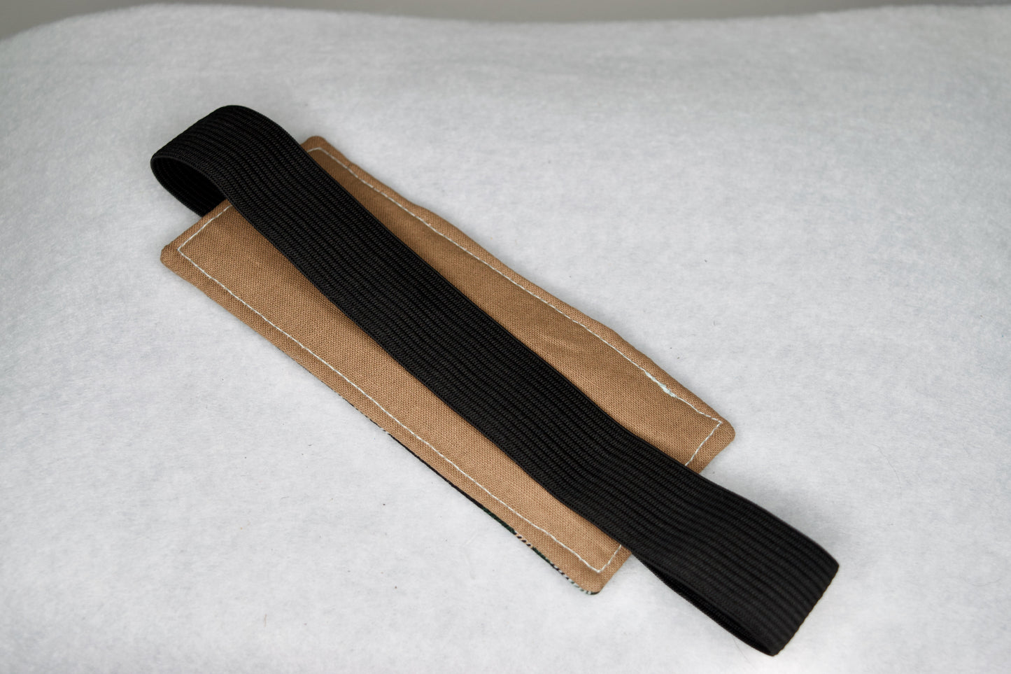 Light Brown / Green Plaid Elastic Bookmark