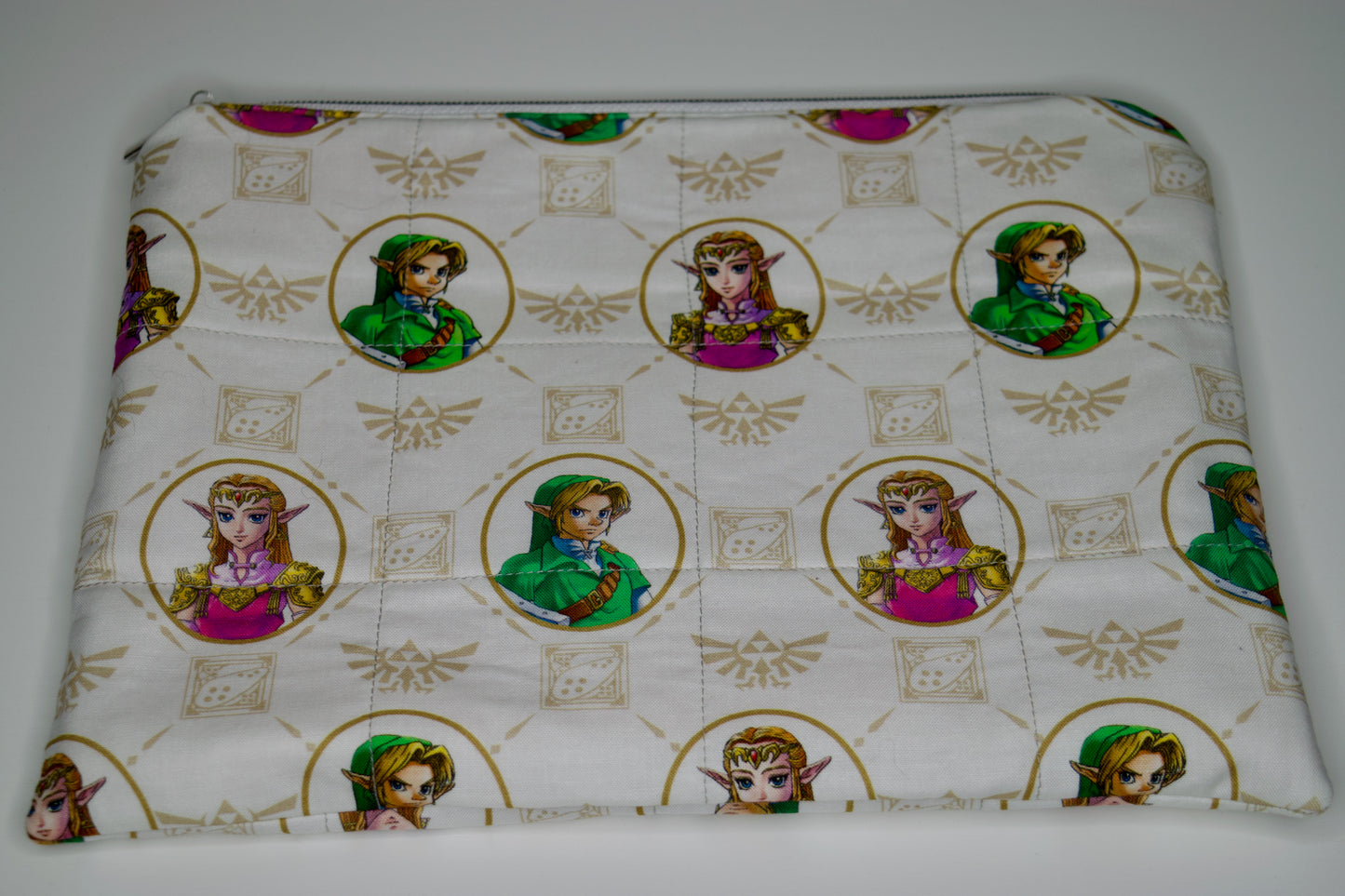 Zelda / Orange and Yellow Tie-Die Large Zipper Pouch