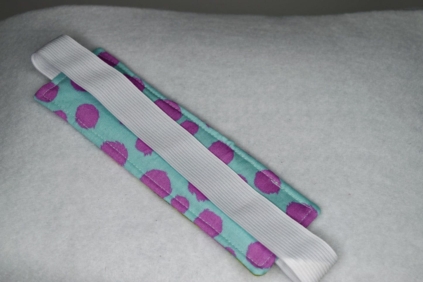 Aqua and Purple Dots / Cats in a Tree Elastic Bookmark