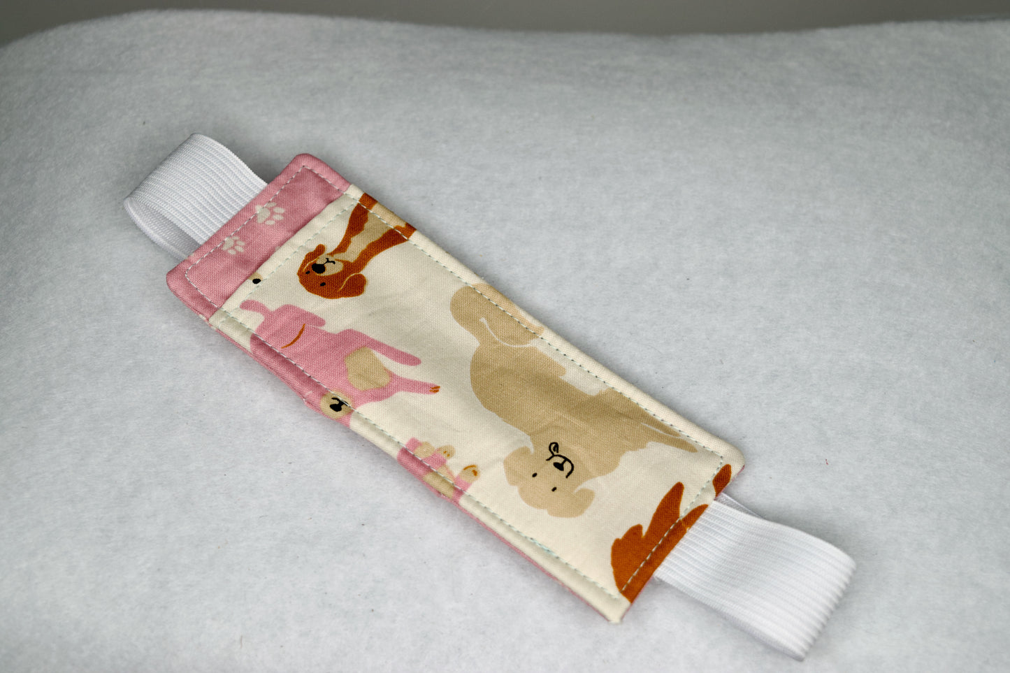 Pink and White Paws / Dogs Elastic Bookmark