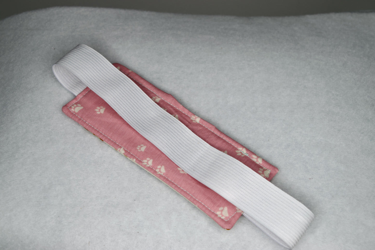 Pink and White Paws / Dogs Elastic Bookmark