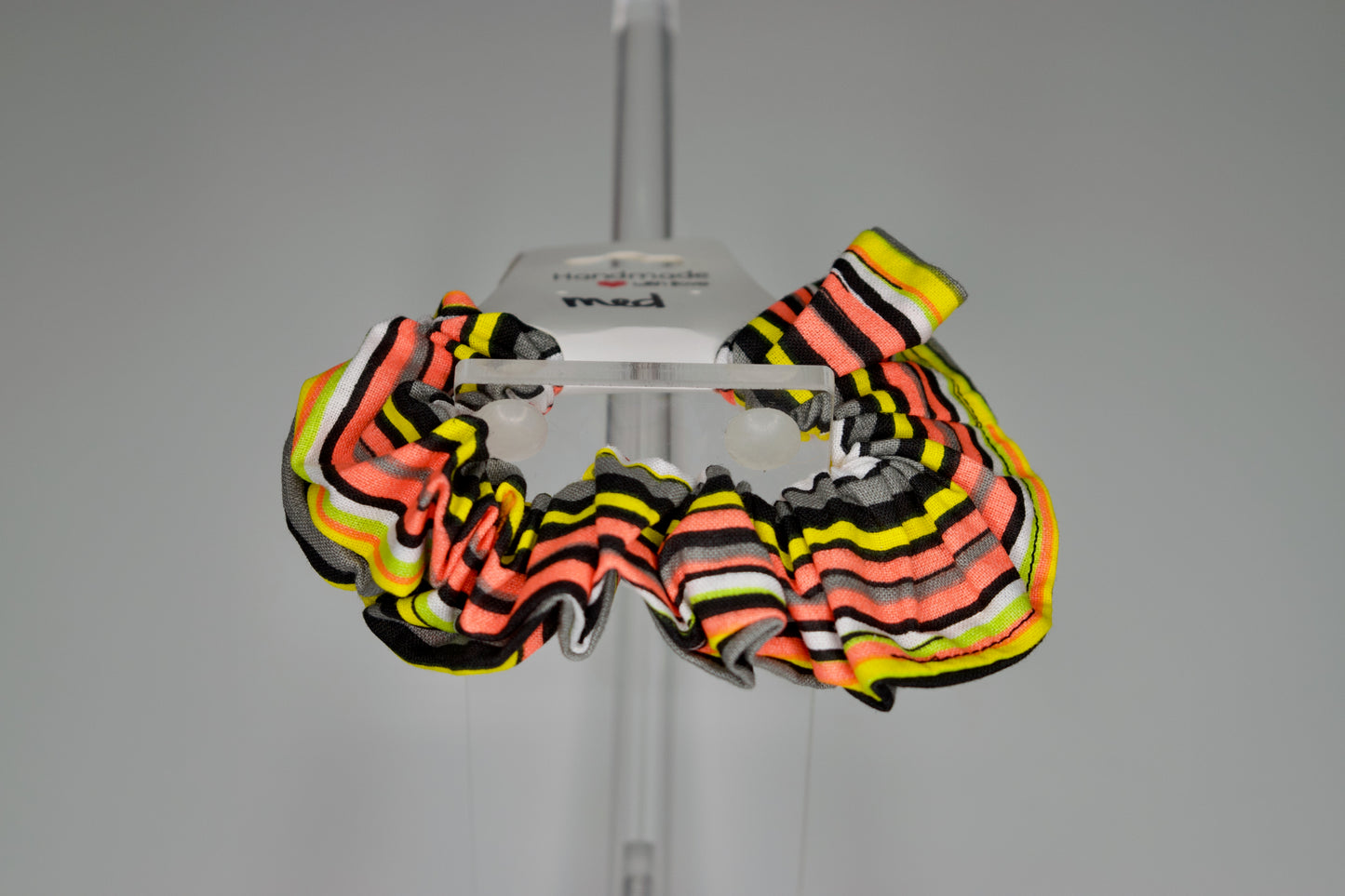 Medium Orange and Yellow Stripes Scrunchie