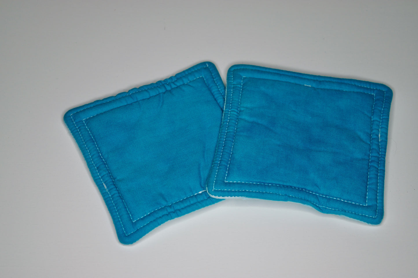 Light Blue Brush Strokes and Sky Blue Mini Hot Pads