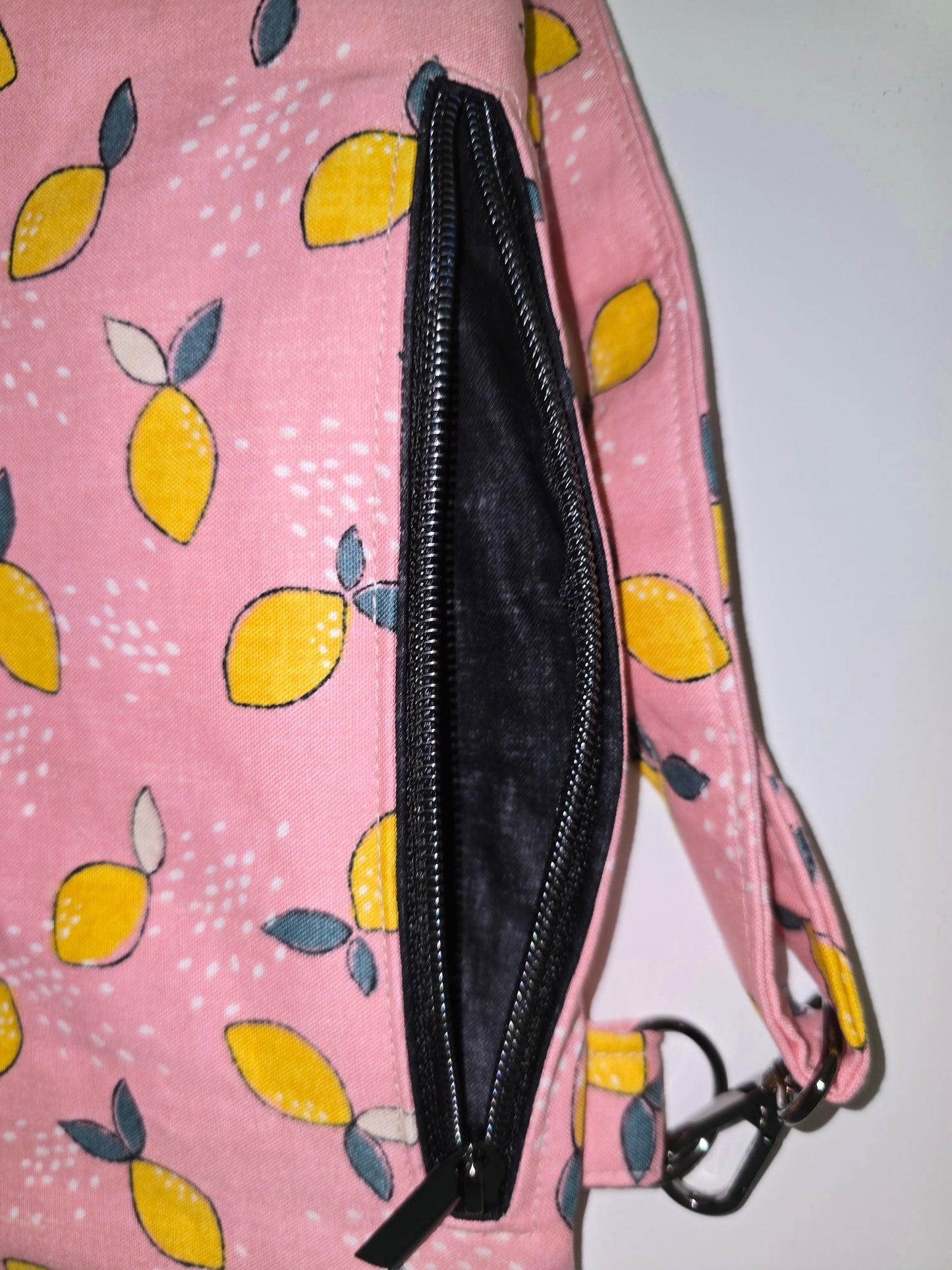 Pink Lemonade/ Black Crossbody Sling