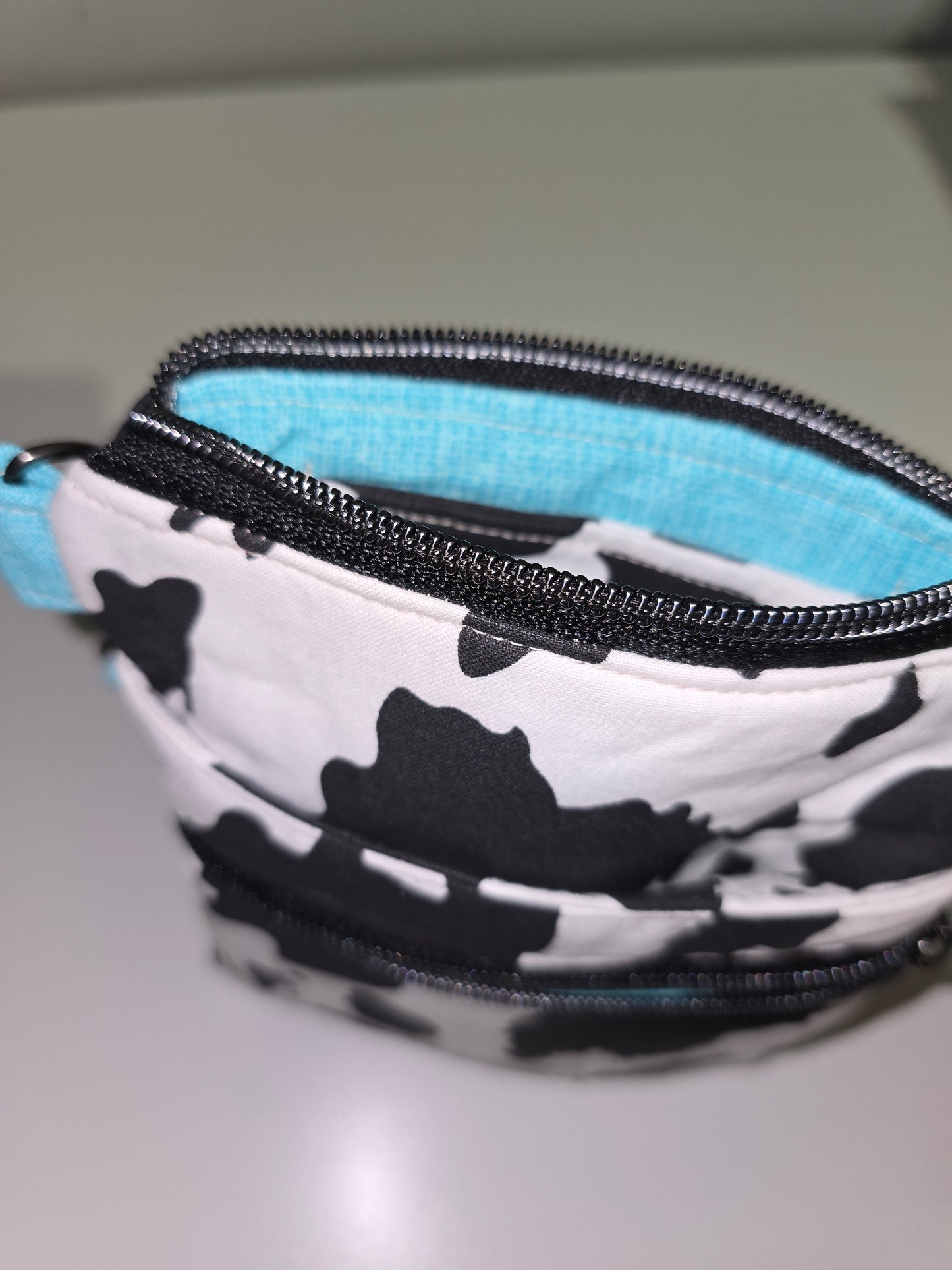 Cow Print / Blue Crossbody Bag