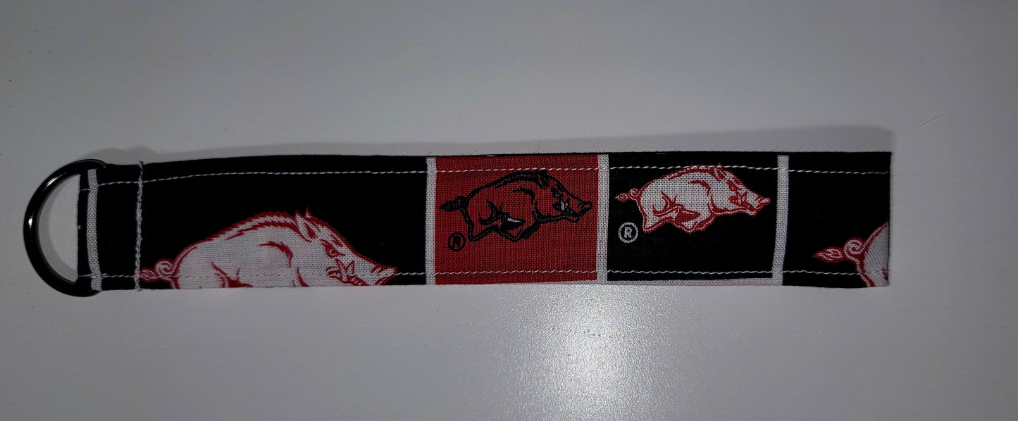 Arkansas Razorback Hogs Wristlet Keychain