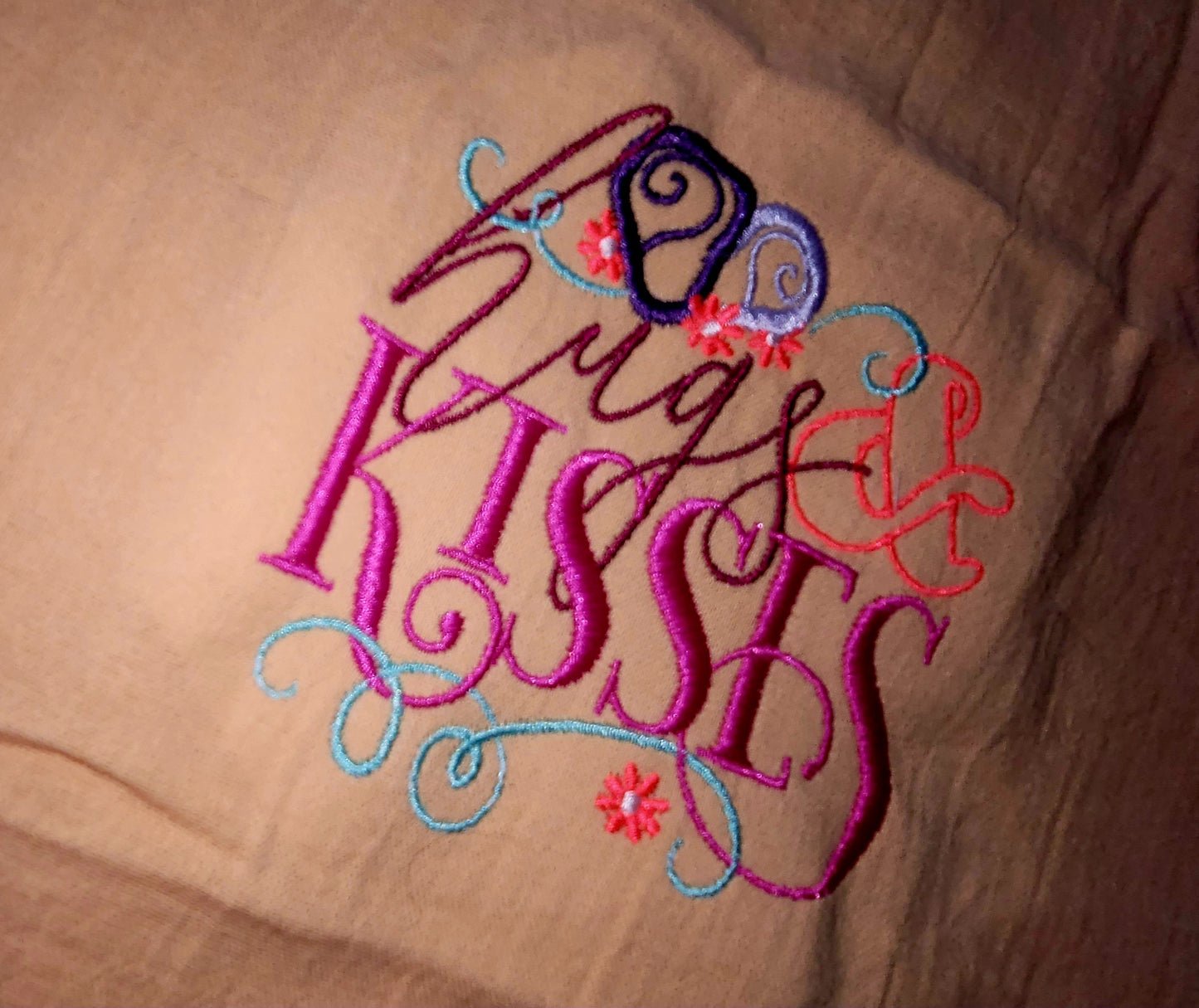 Hugs and Kisses Monogrammed Towel