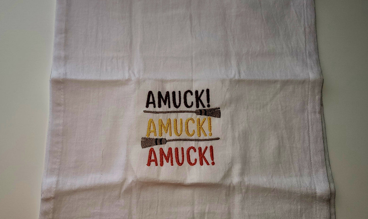 Amuck Amuck Amuck Monogrammed Towel