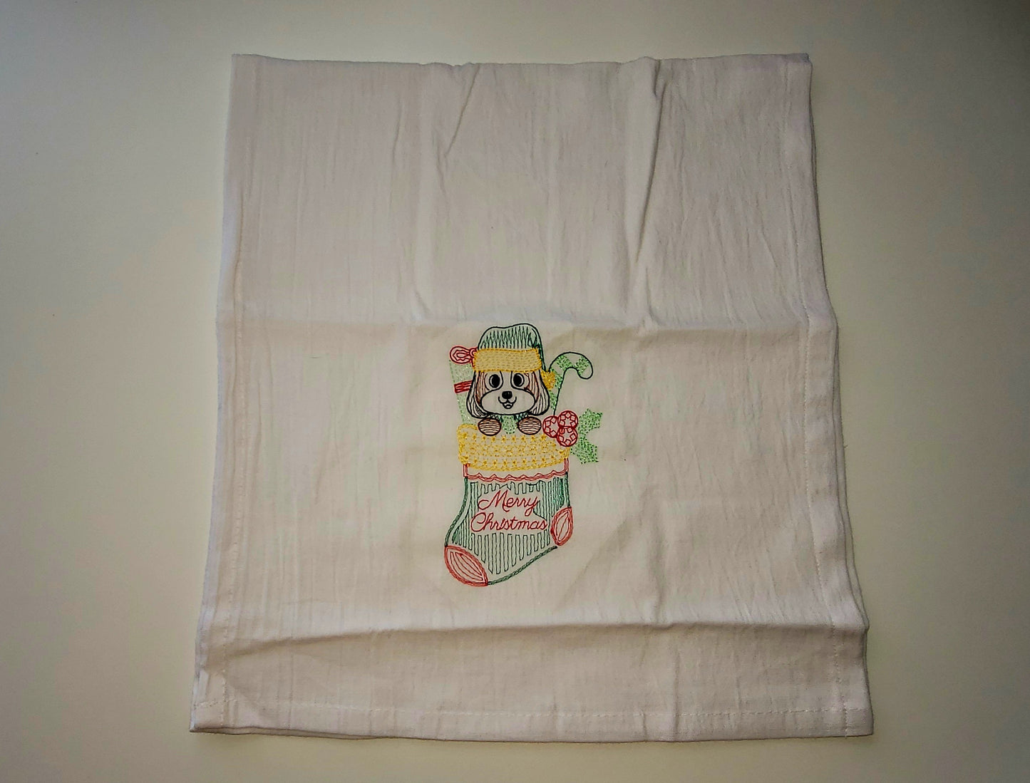 Christmas Stocking Monogrammed Towel