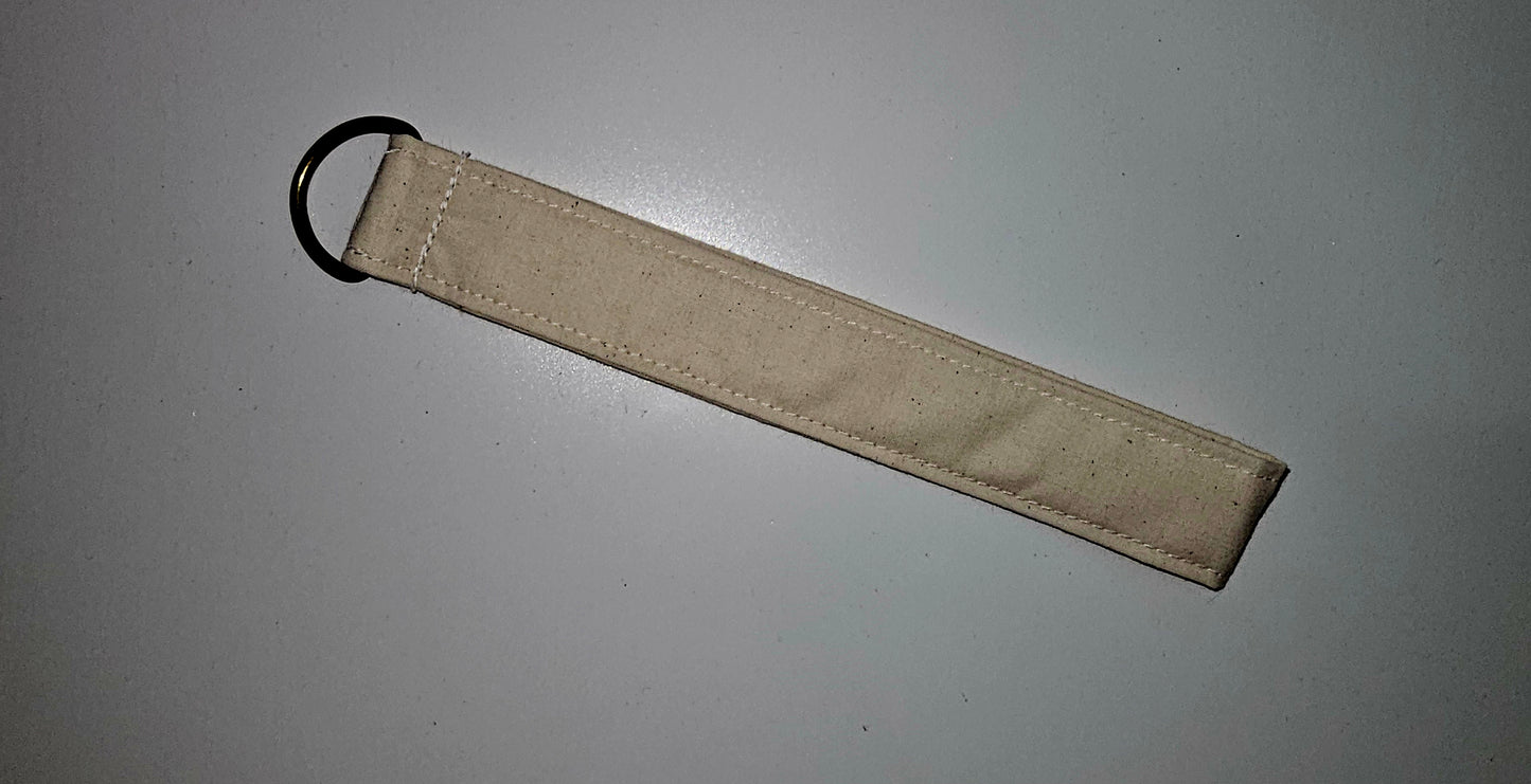 Cream Wristlet Keychain