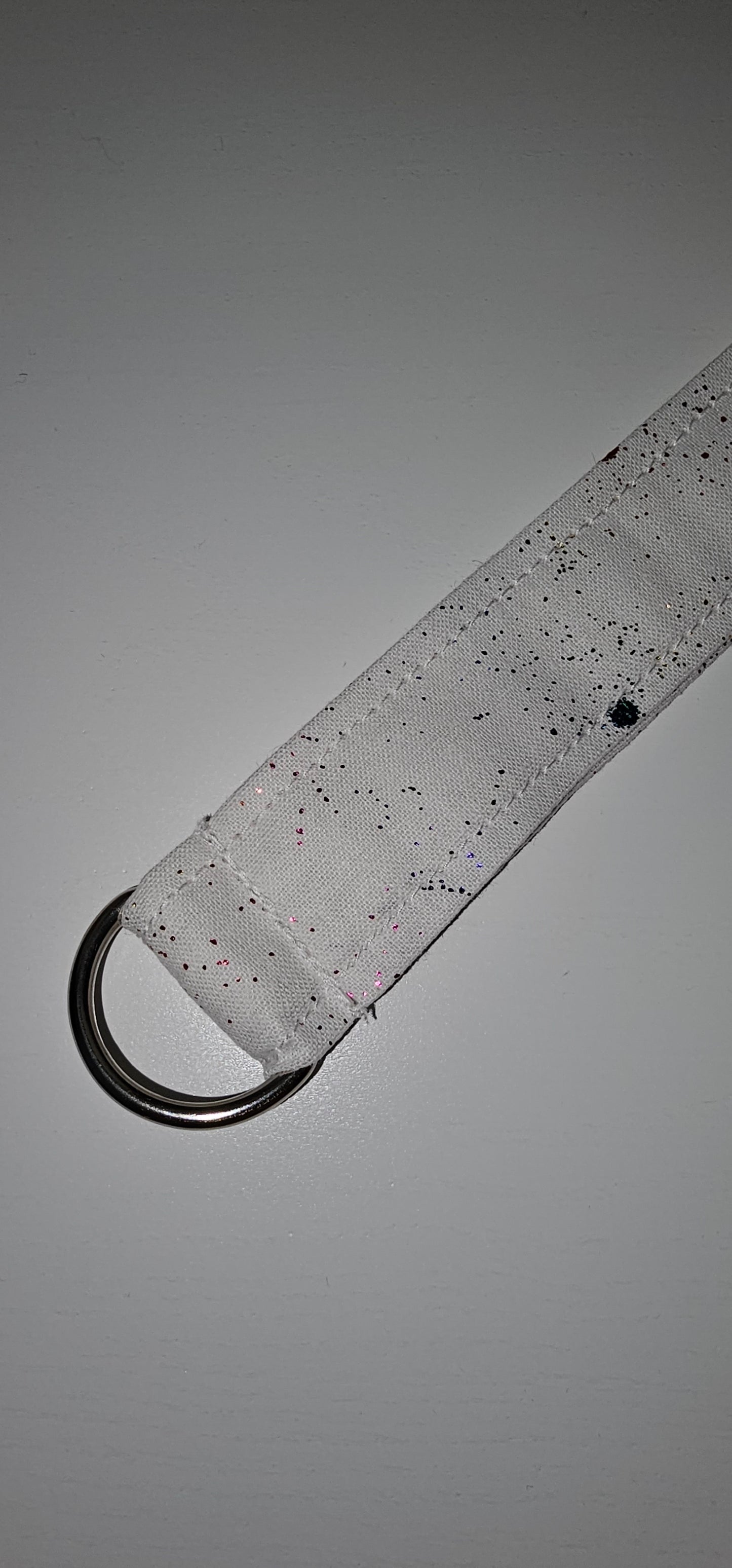 White Sparkle Wristlet Keychain