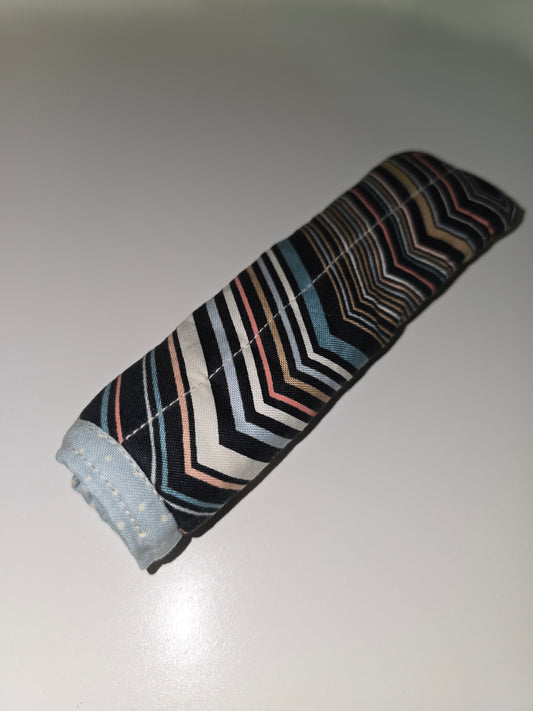 Chevron Blue White Dots Skillet Handle Holder
