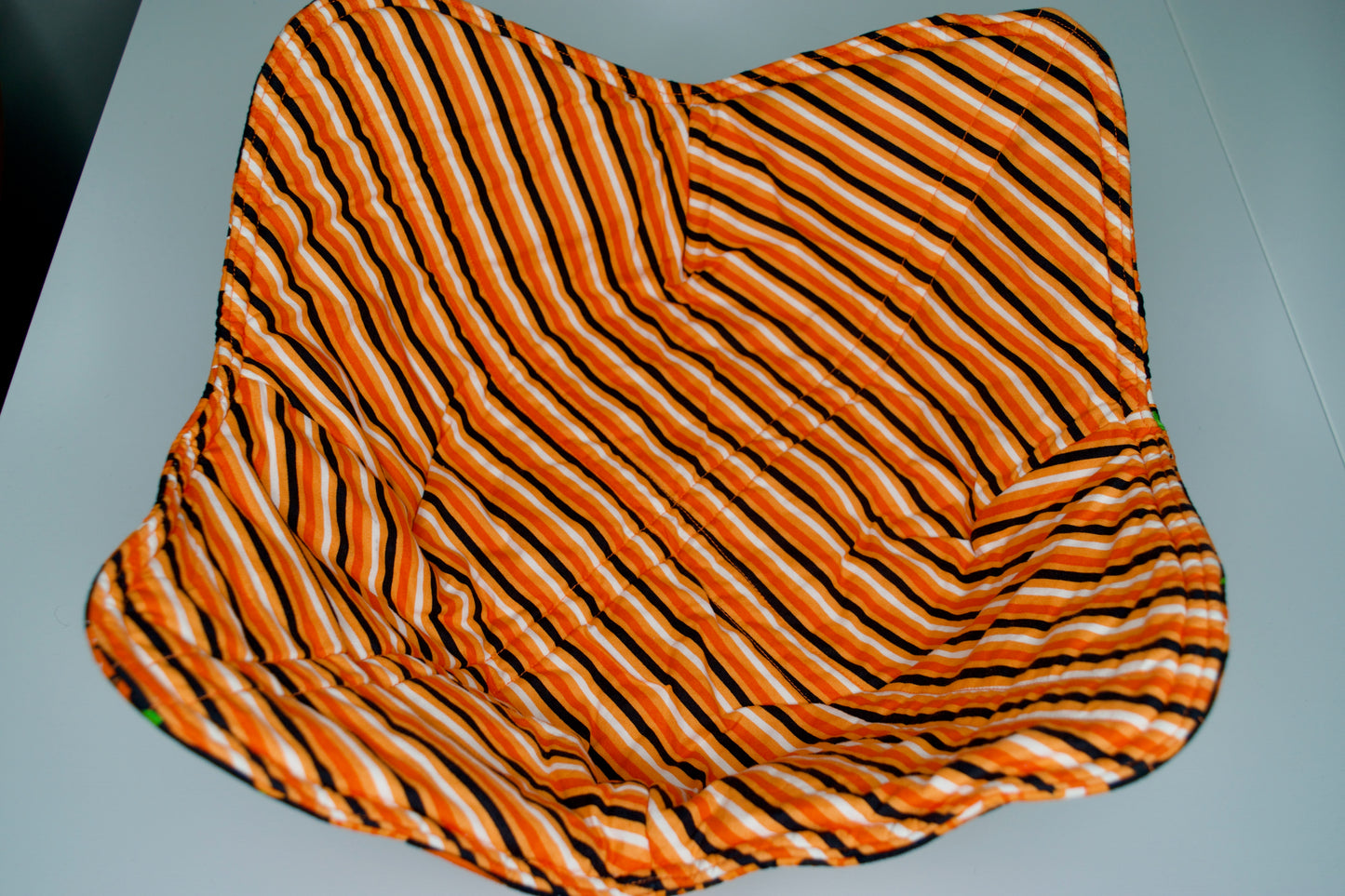 Stripes / Pumpkins Jumbo Bowl Cozy