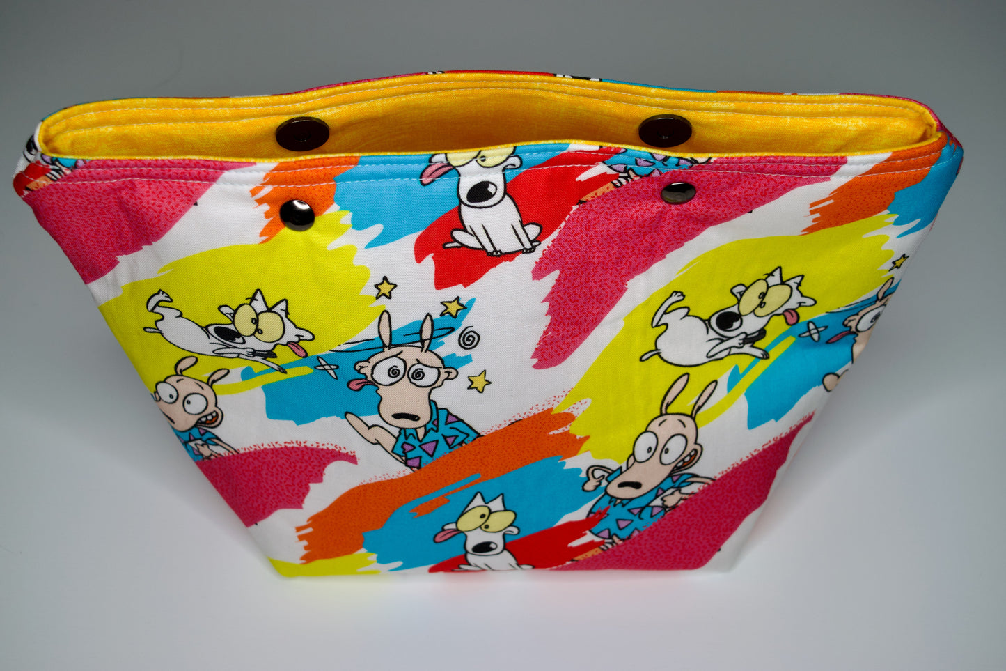 Rocko / Yellow Medium Snap Pouch