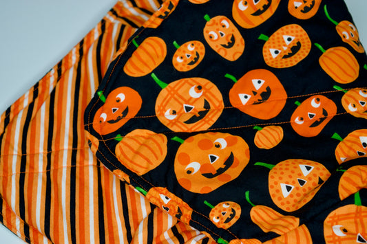 Stripes / Pumpkins Jumbo Bowl Cozy