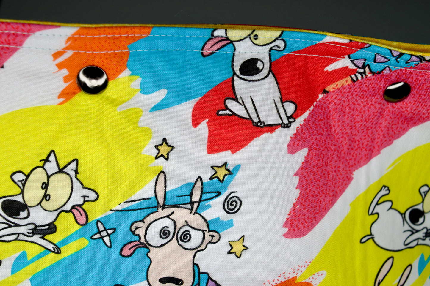 Rocko / Yellow Medium Snap Pouch