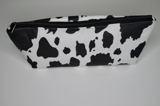 Cow Print / Lavender Small Zipper Pouch