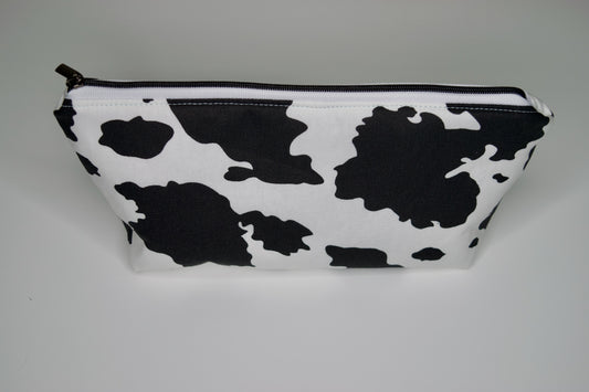 Cow Print / Lavender Small Zipper Pouch