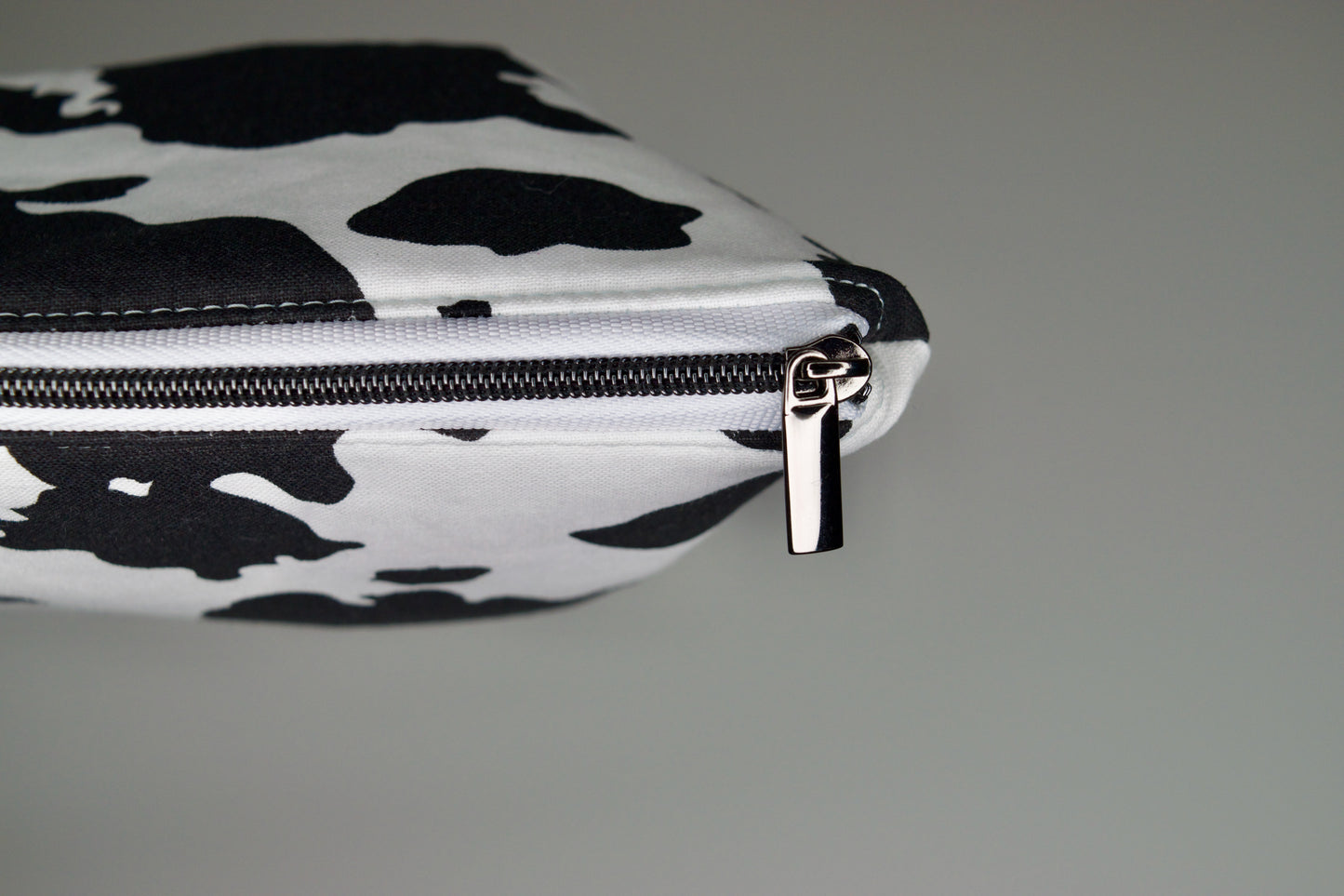 Cow Print / Lavender Small Zipper Pouch