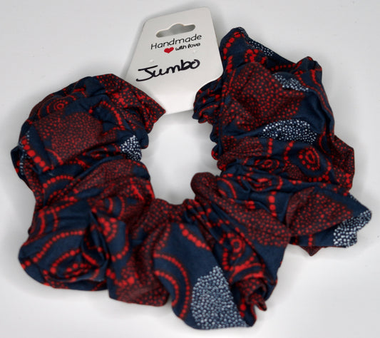 Jumbo Red Circles Scrunchie