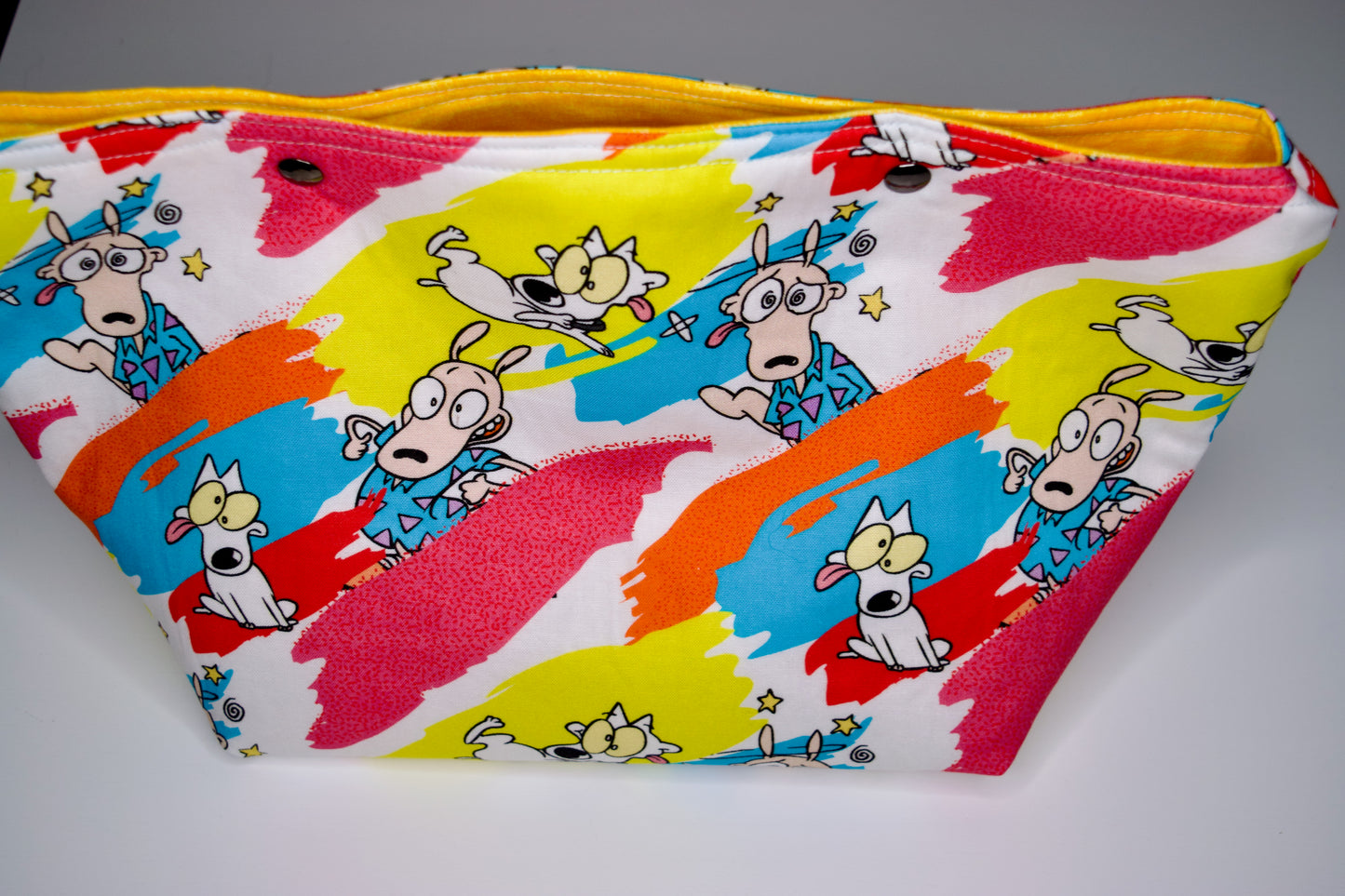 Rocko / Yellow Large Snap Pouch