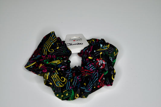 Jumbo Music Notes Scrunchie