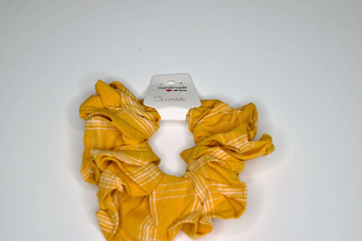 Jumbo Gold Plaid Scrunchie
