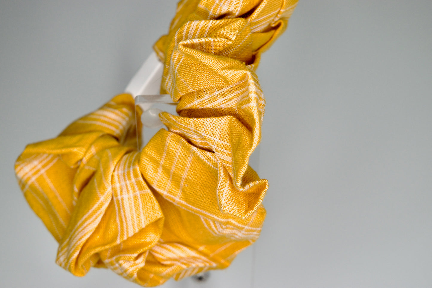 Jumbo Gold Plaid Scrunchie