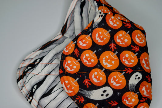 Mummy / Pumpkins and Ghosts Large Bowl Cozy