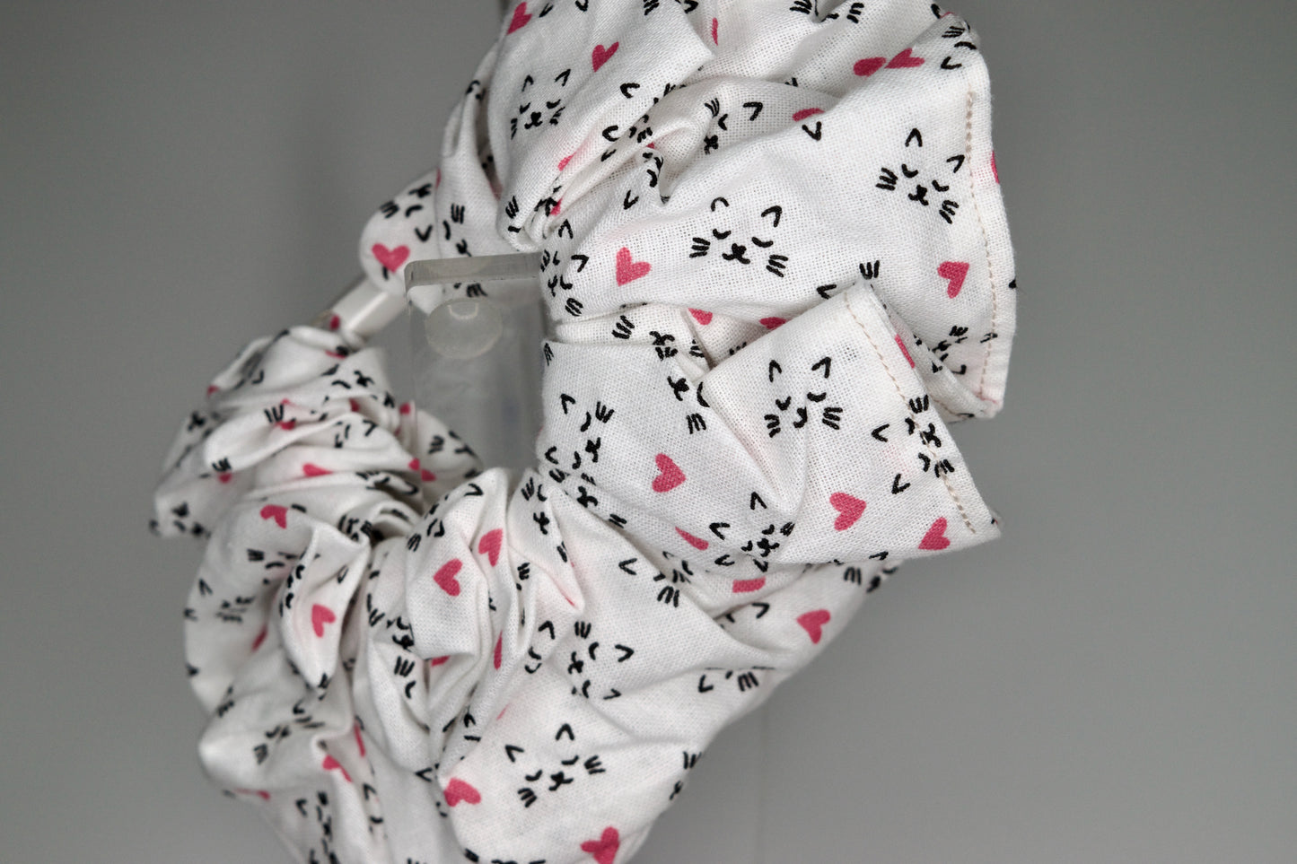 Jumbo Cat Faces Scrunchie
