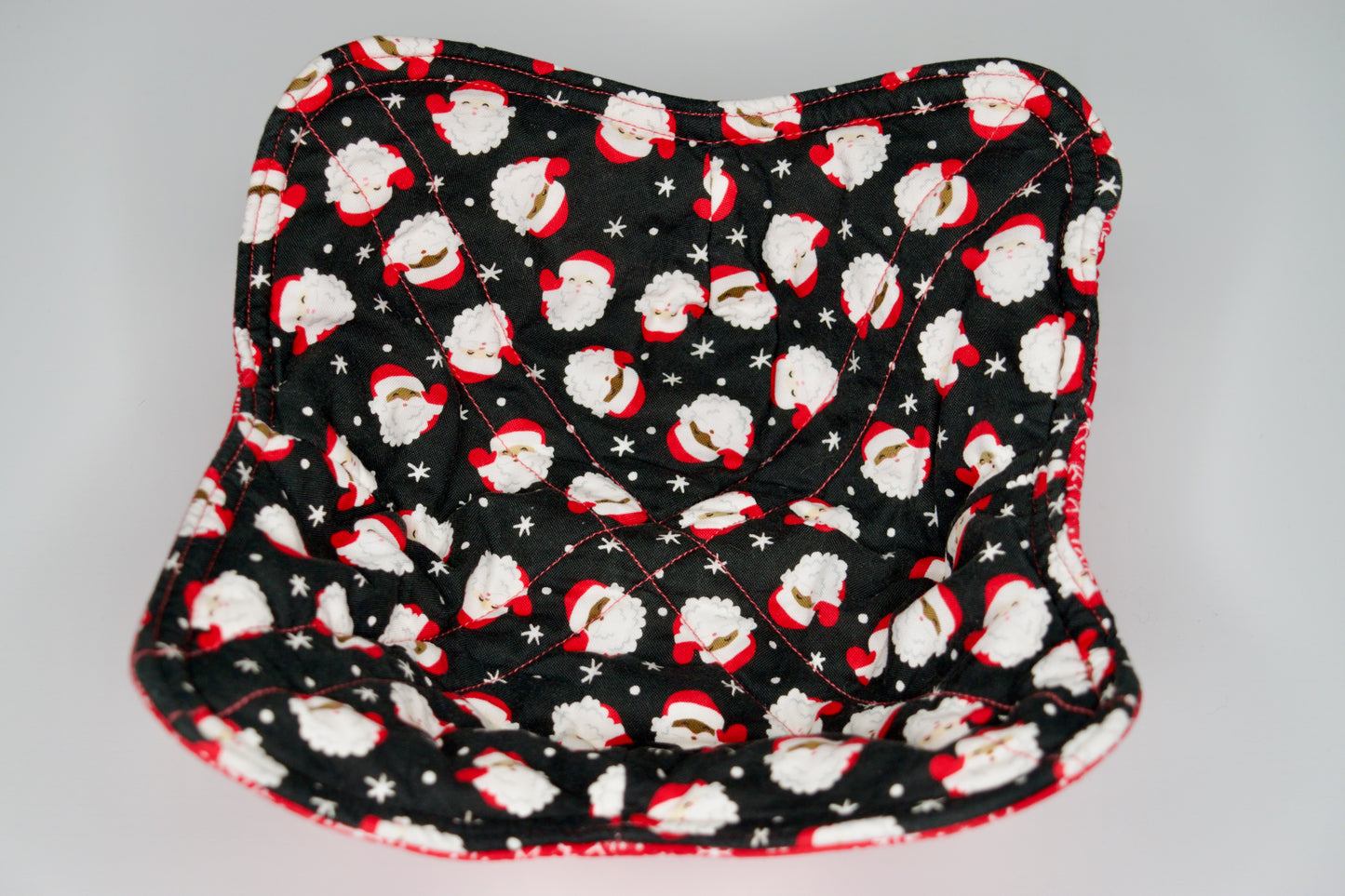 Santa / Snowflakes Medium Bowl Cozy