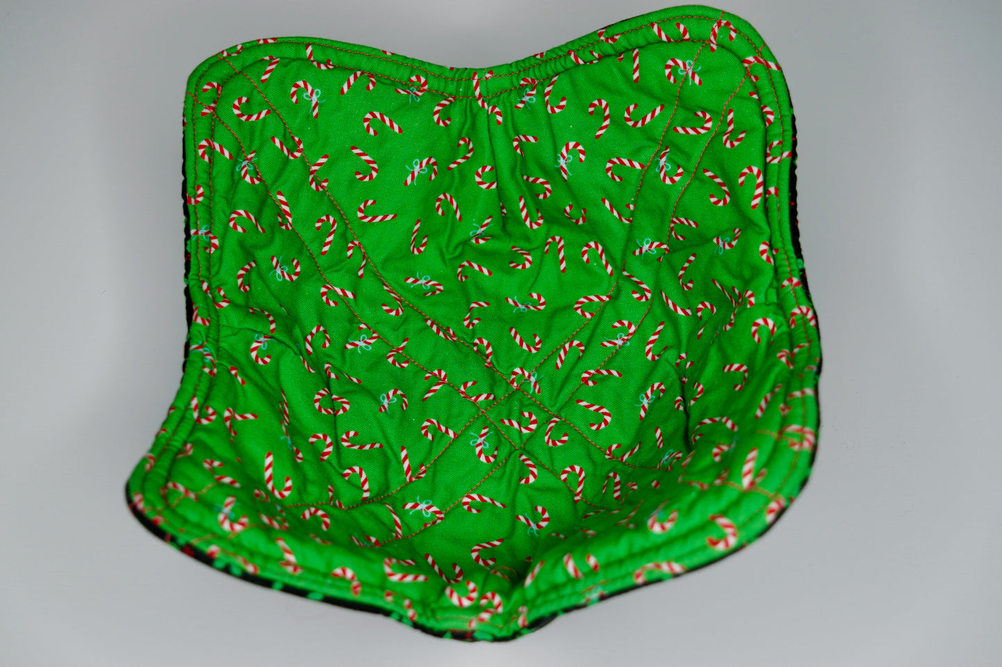 Candy Canes / Holly Medium Bowl Cozy