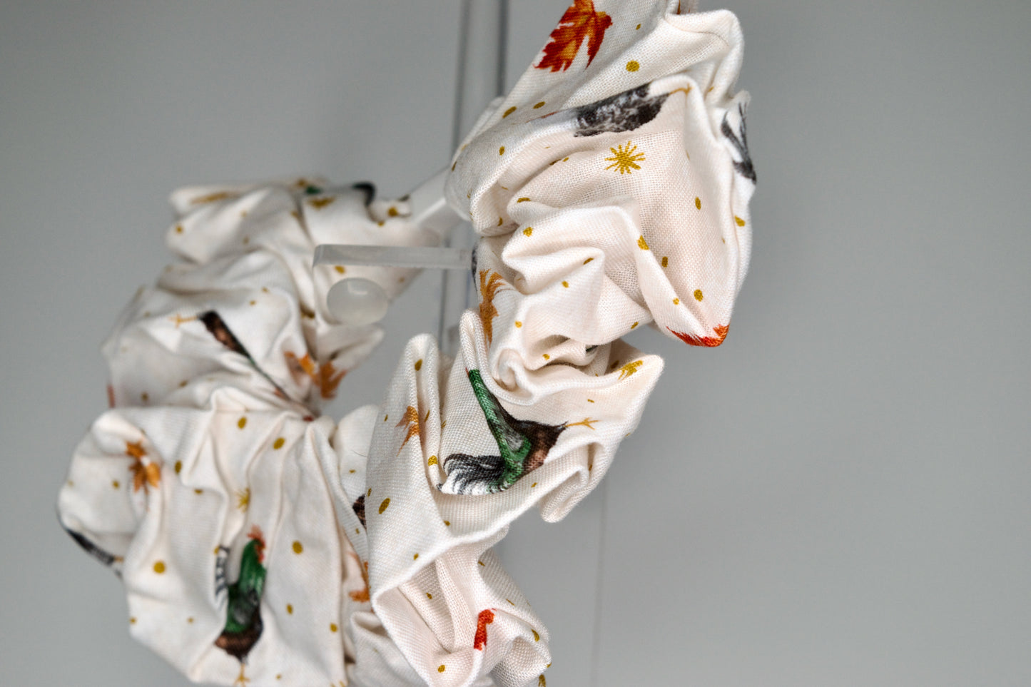Jumbo Fall Chickens Scrunchie