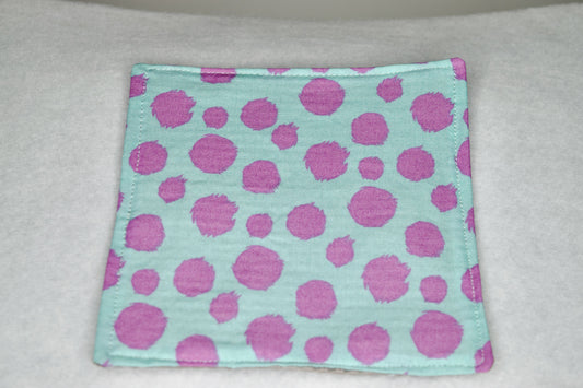 Auqa and Purple Dots Lid Gripper