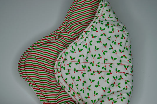 Stripes / Holly Medium Bowl Cozy