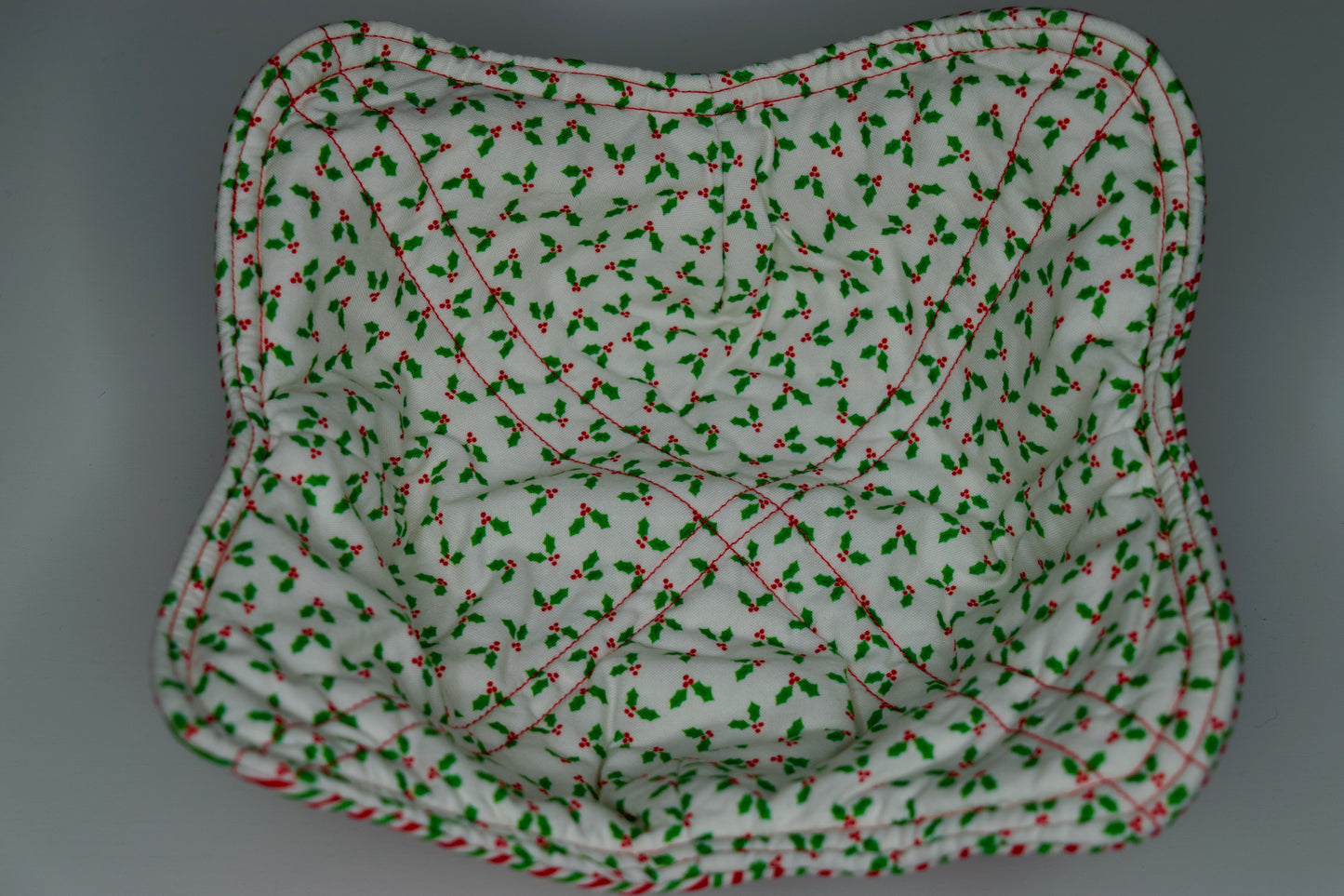 Stripes / Holly Medium Bowl Cozy