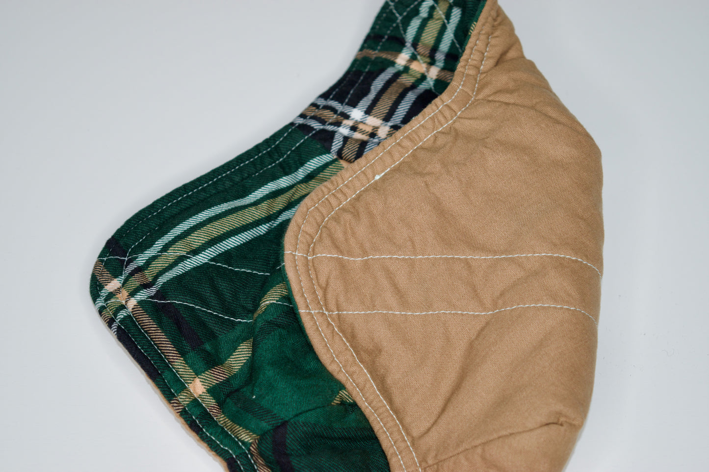 Green Plaid / Light Brown Medium Bowl Cozy