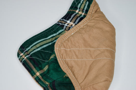Green Plaid / Light Brown Medium Bowl Cozy