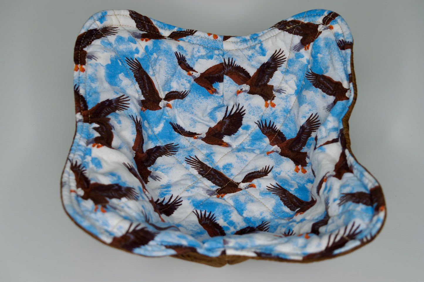 Eagles / Wood Grain Medium Bowl Cozy