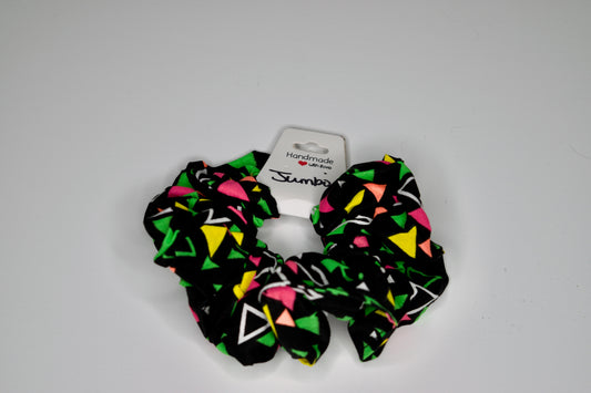 Jumbo Neon Triangles Scrunchie