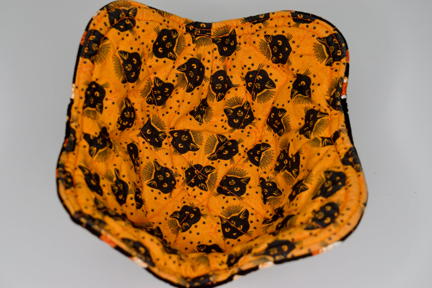 Black Cats / Candy Corn Small Bowl Cozy