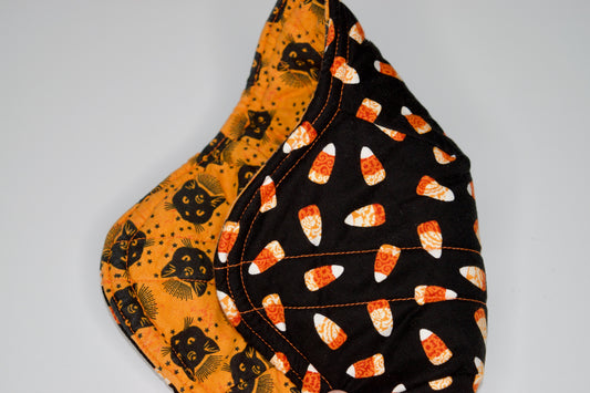 Black Cats / Candy Corn Small Bowl Cozy