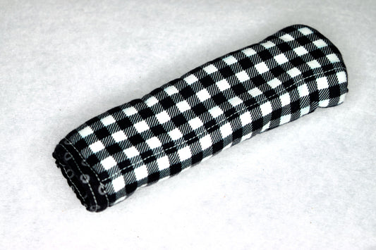 Black Plaid / Black and Gray Dots Skillet Handle Holder