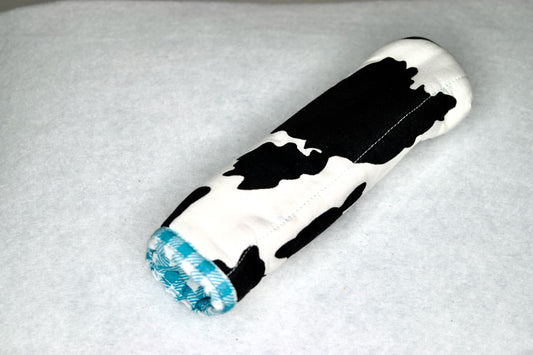 Cow Print / Blue Plaid Skillet Handle Holder