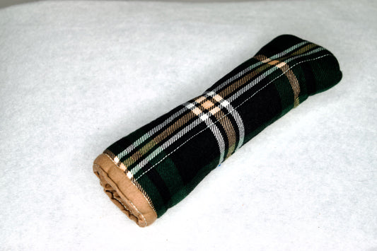 Green Plaid / Light Brown Skillet Handle Holder